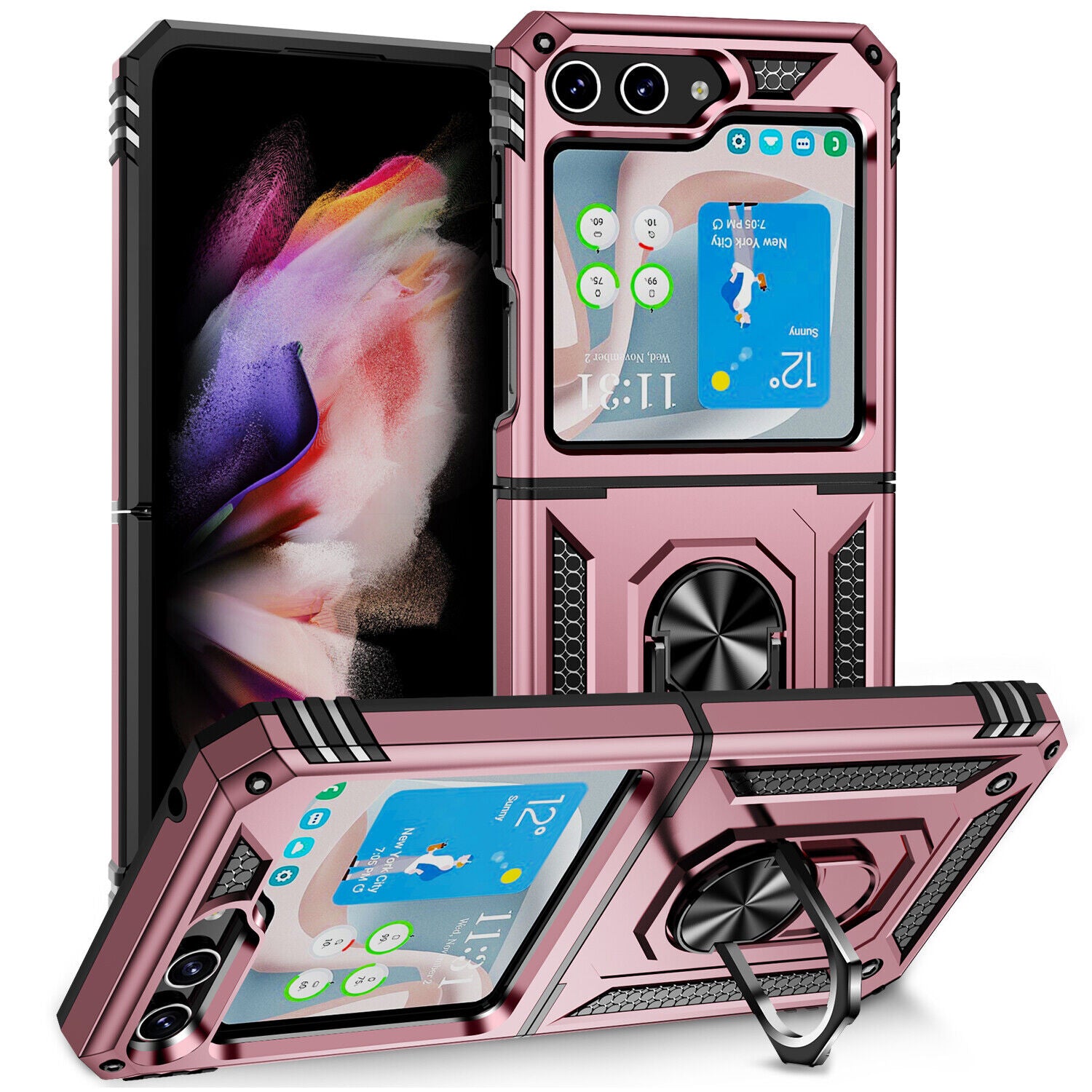 Coque hybride Ring pour Samsung Galaxy Z Flip 6 5G Coque hybride Ring pour Samsung Galaxy Z Flip 6 5G